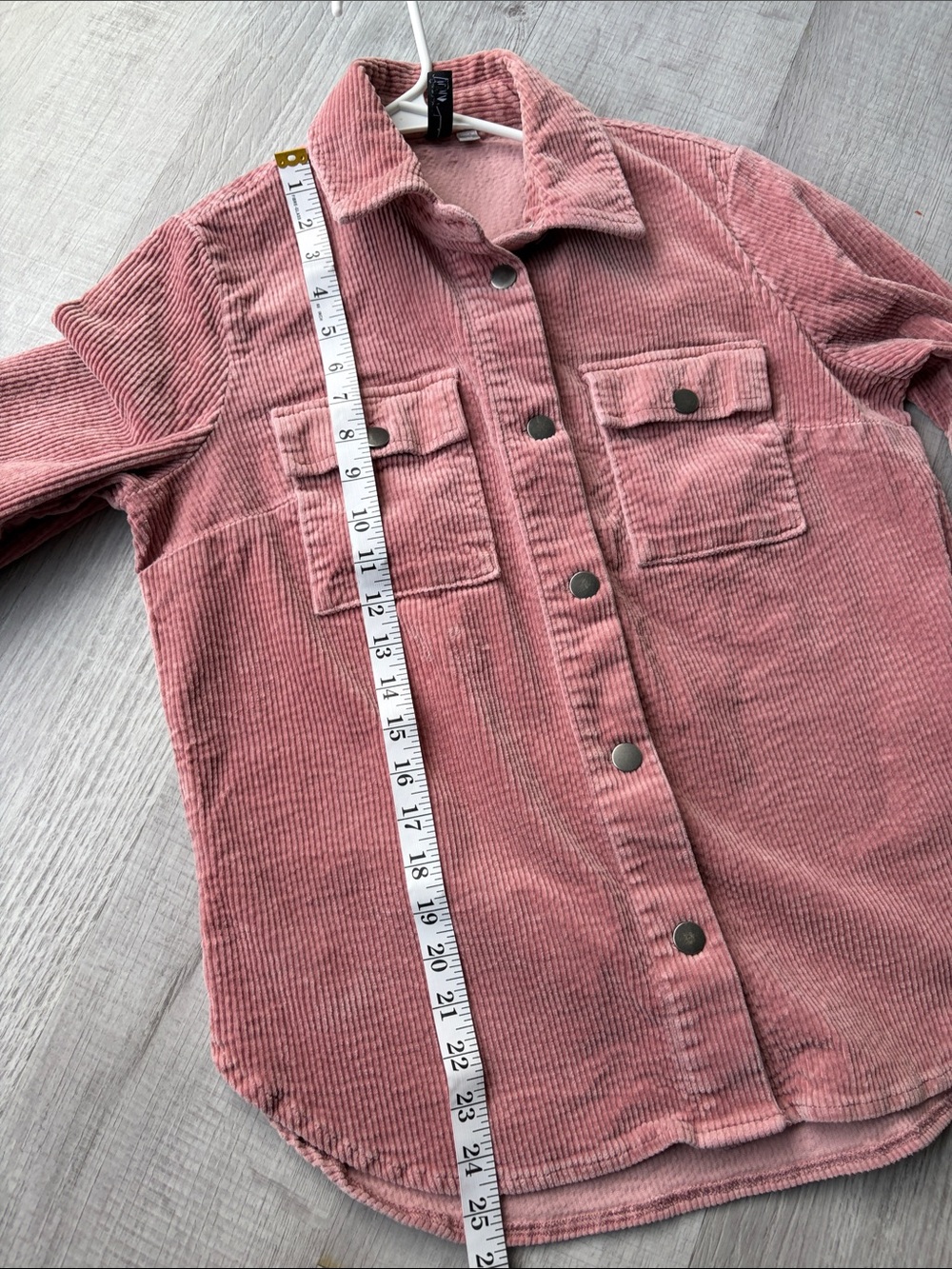 Kut from the Kloth Dusty Rose Corduroy Button Down Top, Size XS. - Picture 15 of 15